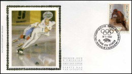 2439 - FDC Zijde - Olympische Spelen '92  #2   - 1991-2000