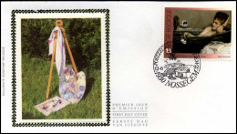 2463 - FDC Zijde - Belgische Kunstwerken  #4   - 1991-2000