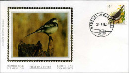 2474 - FDC Zijde - Vogels - Buzin  #1 - 1991-2000