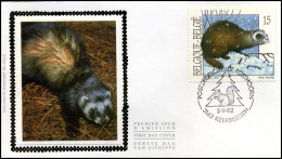 2477 - FDC Zijde - Natuur - Kleine Zoogdieren  #2   - 1991-2000