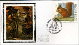 2478 - FDC Zijde - Natuur - Kleine Zoogdieren  #4   - 1991-2000