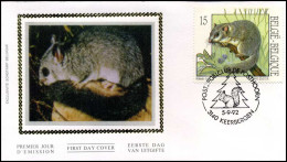 2480 - FDC Zijde - Natuur - Kleine Zoogdieren  #8   - 1991-2000