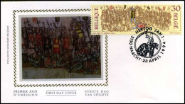 2554 - FDC Zijde - Geschiedenis  #6   - 1991-2000