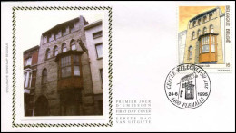 2606- FDC Zijde - Huis Jaspar, Liège  #4 - 1991-2000