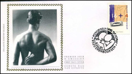 2620 - FDC Zijde - Solidariteit - AIDS - SIDA #2   - 1991-2000