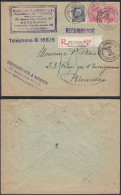 Belgique 1922 - Lettre Reocmmandée à Destination Bruxelles. Mixte:Émission De 1915 Et Montenez... (EB) AR-02413 - 1921-1925 Petit Montenez