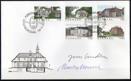 Martin Mörck. Denmark 2004. Residential Buildings. Michel 1361 - 1365. FDC. Signed. - FDC