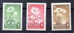 Finlandia Serie Nº Yvert 349/51 ** FLORES (FLOWERS) - Neufs