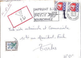 TAXE N° 99 S/L. DE PAU + TAXEE A TARBES/1965 - 1960-.... Lettres & Documents