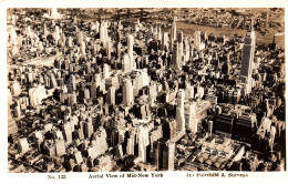 New York Manhatan Aerial View Fairchild A Surveys Real Photo Ca 1930 - Mehransichten, Panoramakarten