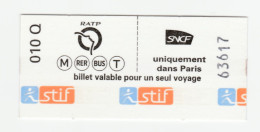 Ticket De Métro Spécial Neuf à Tarif Réduit (à Partir De 2007) "Sapeur-pompiers De Paris" RATP - Métropolitain De Paris - Europe