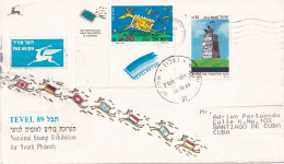 From Israel To Cuba - 1989 - Storia Postale