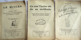 Les 3 Livrets De La Méthode Taylor Chez MICHELIN - 1927 - Avec Bibendum - Michelin (guides)