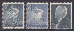 Pologne - République 1919  -  1939   Y & T N °  395   396   397  Oblitérés - Oblitérés