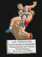 77615-Pin's-Hoenheim.Lutte Greco Romaine. - Wrestling