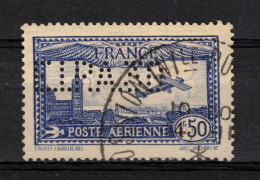 France Poste Aérienne N°6c Perforé EIPA 30 Oblitéré Cote 450€ - Signé BRUN - Scan Recto / Verso - 1927-1959 Used