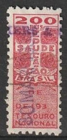 Revenue/ Fiscal, Brasil 1930 - Tesouro Nacional, Educação Saúde . 200 Reis - Service