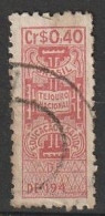 Revenue/ Fiscal, Brasil 1930 - Tesouro Nacional, Educação Saúde . Cr$ 0,40 - Dienstzegels