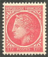 336 France Yv 676 Cérès De Mazelin 1 F MNH ** Neuf SC (676-1b) - 1945-47 Cérès De Mazelin