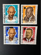 Togo 1971 Mi. 839 - 842 A Surchargé Overprint Mémoire Général Charles De Gaulle Mohandas Mahatma Gandhi Ebert Luthule - Mahatma Gandhi