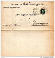 1944 LETTERA CON ANNULLO CINTO CAOMAGGIORE VENEZIA - Marcophilia