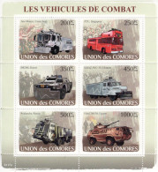 Comores 2008 - Les Vehicules De Combat - Vehicules Speciales - 6v Sheet Neuf/Mint/MNH - Vrachtwagens