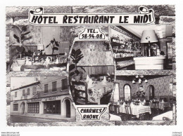 07 CHARMES SUR RHÔNE Vers La Voulte Hôtel Restaurant LE MIDI M.A Chazal Chef De Cuisine Caujolle VOIR DOS - La Voulte-sur-Rhône