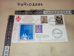 HB12594 FDC KIMCOVER TIMBRO ANNULLO CITTA' DEL VATICANO 1966 FIRENZE IL SALUTO DI PAPA PAOLO VI A SANTA CROCE - FDC