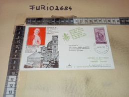 HB12595 FDC KIMCOVER TIMBRO ANNULLO CITTA DEL VATICANO VIAGGIO DI PAPA PAOLO VI A FIRENZE - FDC