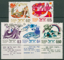 Israel 1969 Jüdische Festtage Arche Noah 449/53 Mit Tab Gestempelt - Used Stamps (with Tabs)