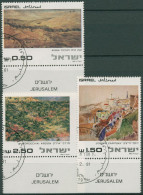 Israel 1981 Jerusalem Gemälde 843/45 Mit Tab Gestempelt - Used Stamps (with Tabs)