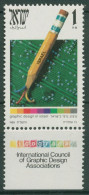 Israel 1989 Graphisches Design Bleistift 1130 Mit Tab Postfrisch - Ungebraucht (mit Tabs)