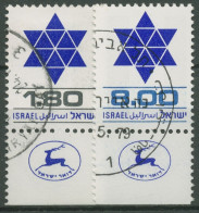 Israel 1979 Freimarken Davidstern 797/98 Mit Tab Gestempelt - Used Stamps (with Tabs)