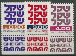 Israel 1981 Freimarken Schekel 861/63 Mit Tab Postfrisch - Unused Stamps (with Tabs)