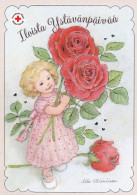 Postal Stationery - Girl Holding Roses - Flowers - Happy Valentine's Day - Red Cross 2019 - Suomi Finland - Postage Paid - Postal Stationery