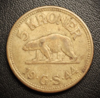 5 Kroner - Christian X - Greenland - 1944 - Grönland