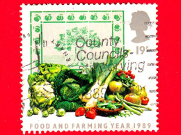 INGHILTERRA - GB - GRAN BRETAGNA - Usato - 1989 - Anno Del Cibo E Dell'agricoltura - Frutta E Verdura - 19 - Used Stamps