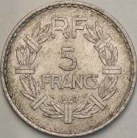 France - 5 Francs 1947 Open 9, KM# 888b.1 (#4121) - 5 Francs