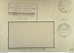 Fern-Brief Mit ZKD-Kastenst. "Versorgungskontor Für Maschinenbau-Erzeugnisse KMST. Zentr. Fräserlager 99 Plauen" 10.2.65 - Service Central De Courrier