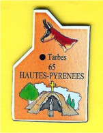 MAGNET 65 HAUTES PYRENEES ANCIENNE COLLECTION 1990 ( LE GAULOIS ) LOURDES VIERGE CHAMOIS ISAR _DMA7 - Magnete