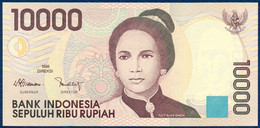 INDONESIA - INDONÉSIE - INDONESIEN 10000 RUPIAH P-137a Tjut Njak Dhien - Segara Anak Volcanic Lake 1998 UNC - Indonésie