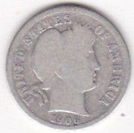 Etats-Unis. One Dime 1906 , Barber, En Argent - 1892-1916: Barber