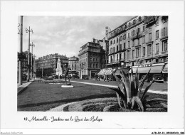 AJDP2-13-0222 - MARSEILLE -jardins Sur Le Quai Belges  - Parks, Gärten