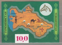 Turkmenistan 1992 Country Map And Culture Mi Bl 1 MNH(**) #33963 - Turkménistan
