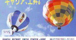 Telecarte JAPON * (2148) BALLON * MONTGOLFIERE - Hot Air Balloon * Aerostato * Heißluft PHONECARD JAPAN - - Sport