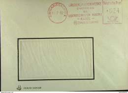DDR: Brief Mit AFS Deutsche Post =024= ZWICKAU (SACHS) 11.7.52 "Grubenlampenwerke Staatliche A.-G. Der Elektrotech..." - Franking Machines (EMA)