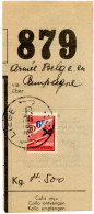 BELGIQUE - COB TR 210 DEMI TIMBRE SIMPLE CERCLE LIEGE SUR RECU DE COLIS POSTAL MILITAIRE, 1939 - Covers & Documents