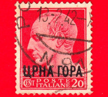 ITALIA - Occupazioni - Usato - 1941 - Serie Imperiale Sovrastampata CRNA GORA - Giulio Cesare - 20 - Occ. Allemande: Montenegro