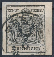 O 1850 2kr MP III.b Mélyfekete / Type MP III.b Deep Black "PESTH". Certificate: Strakosch - Autres & Non Classés