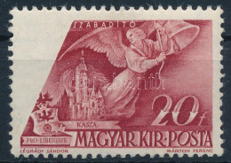 ** 1940 Kormányzói 20 éves évforduló 20f ívbehajlás Miatt Hiányos Képoldal, RRR! / Mi 628 Missing Print - Sonstige & Ohne Zuordnung